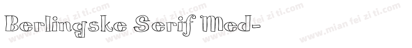 Berlingske Serif Med字体转换